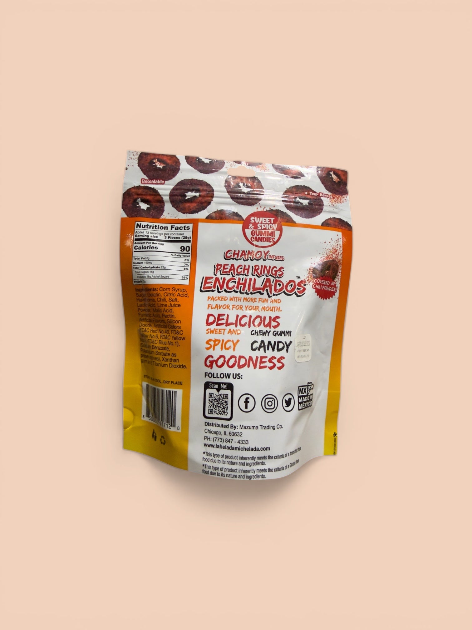 La Helada Gummy Peach Rings – Durazno Gummies Mexican Candy