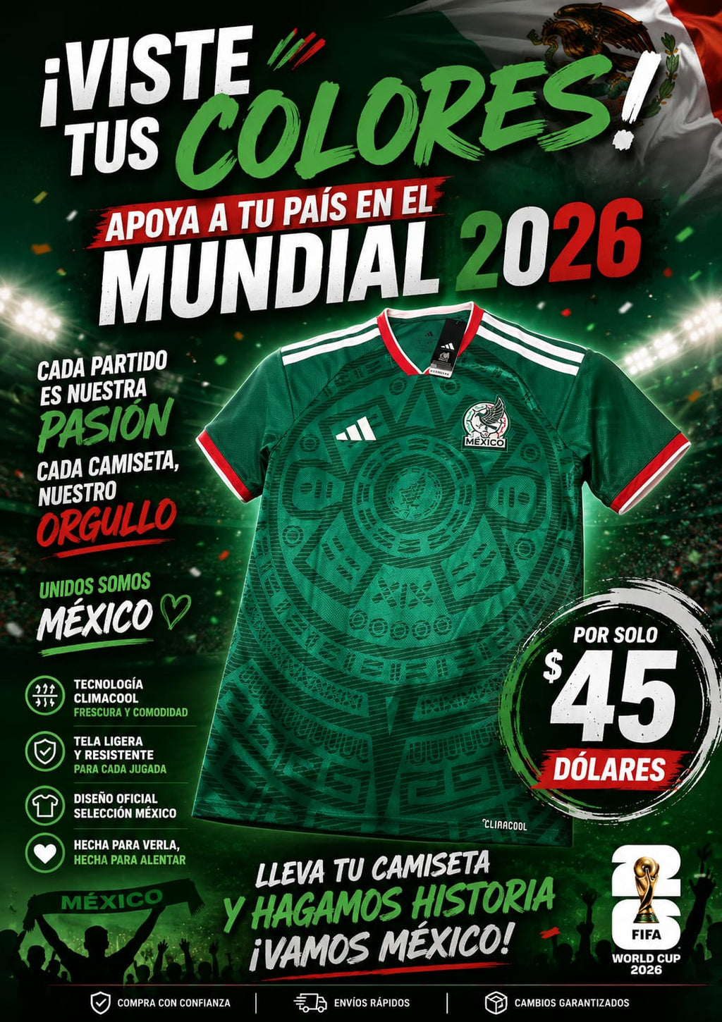 Playera México mundial 2026