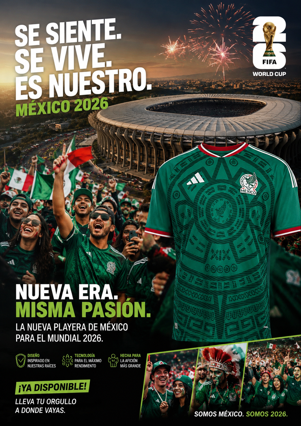 Playera México mundial 2026